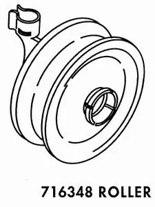 Whirlpool 716348 Wheel DW REPLACEMENT MPN 713562, 713563