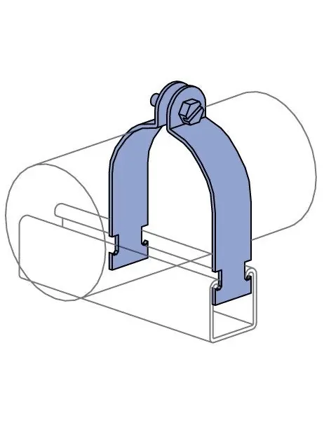 Unistrut P1113 EG 1 inches Pipe Clamp for Rigid Steel Conduit, Electro-Galvanized
