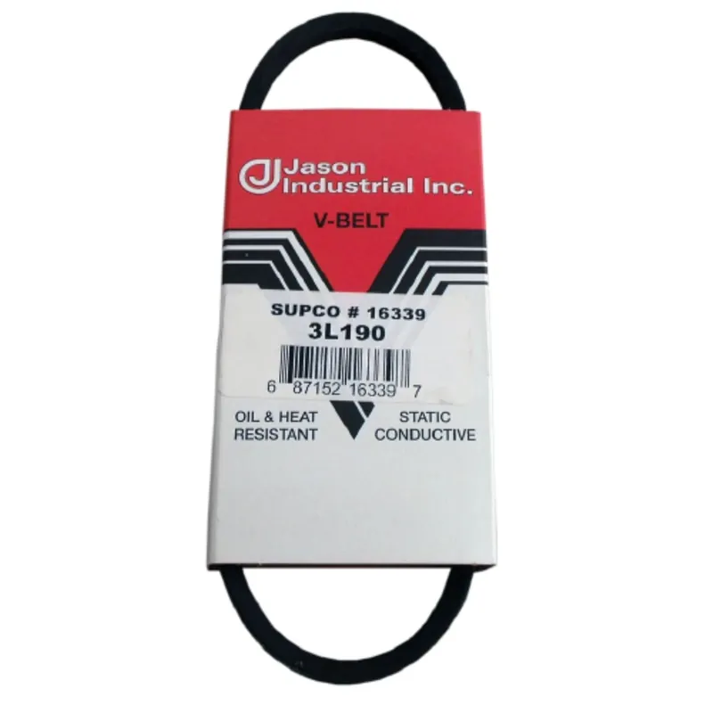 Jason Industrial 3L190 FHP - Fractional Horsepower V-Belt 3/8 inches Top Width, 7/32 inches Thick, 19 inches Length