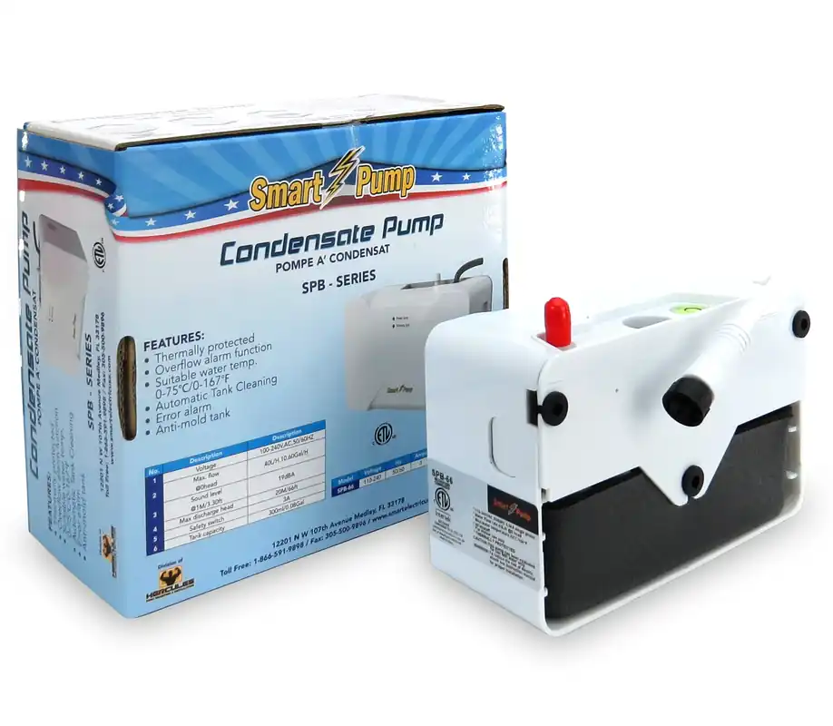 Smart Electric SPB-66 Mini Split Condensate Pump 3.3ft Lift, 10.6 Gal/H