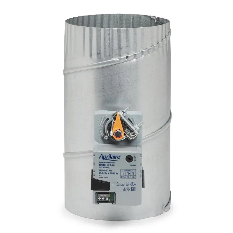 Aprilaire 6612W3 12 inches Round Zone Damper Power Open/Power Closed 3 Wire