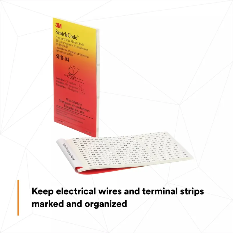 3M SPB-04 Pre-Printed Wire Marker Book