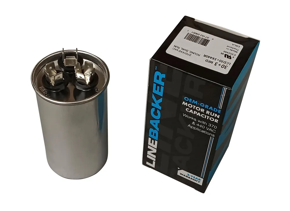 Supco LCD30+3X440R Capacitor Round Dual Run 30 + 3 uf 370/440 Volts LCD30+3X440R