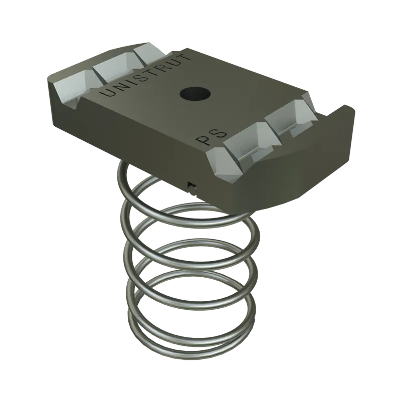 Unistrut P1008 EG 3/8 inches Channel Nut with Regular Spring for All 1-5/8 inches Tall Strut Channel