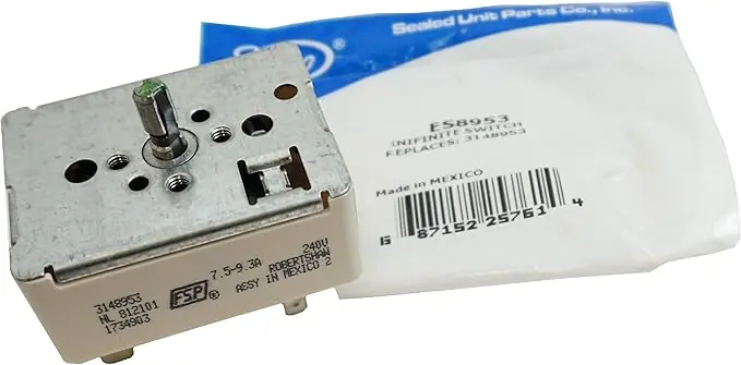 Sealed Unit Parts ES8953 Infinite Switch for Whirlpool Oven AP6007658
