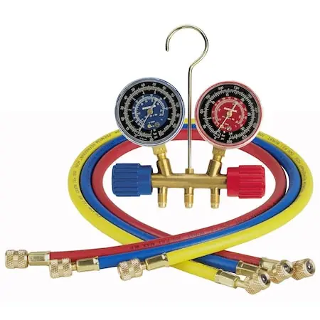 Bosch 40153 Manifold Gauge Set With Three 36 inches Hoses
