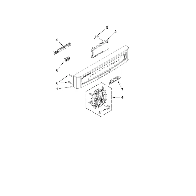 Whirlpool W10290163 Dishwasher Control Panel