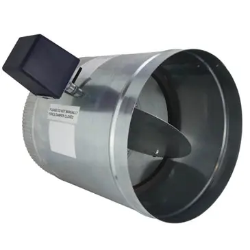 Io Hvac Controls D-08-120V-PO 8 inches Powered Open, 2 Wire Damper with 120V Actuator