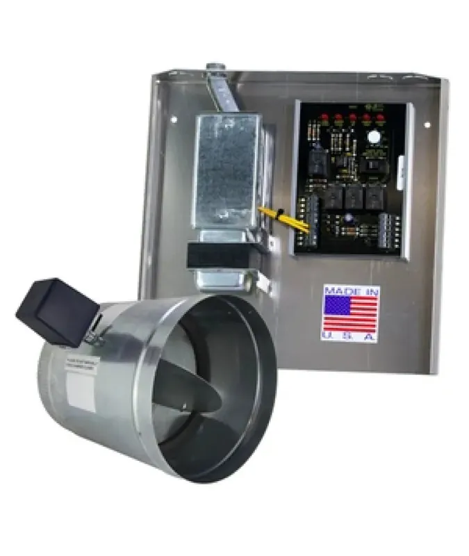 Io Hvac Controls iO-FAVR-ENH-06 Fav Panel W/Relay, Transformer, Junction Box And Wiring Under Single Cover With Integrated Relay. Includes 6 inches Powered Open, 2 Wire Damper