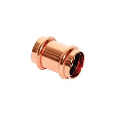 Everflow PPCL0012 Copper Coupling - No Stop, P x P, 1/2 feet' x 1/2 feet'