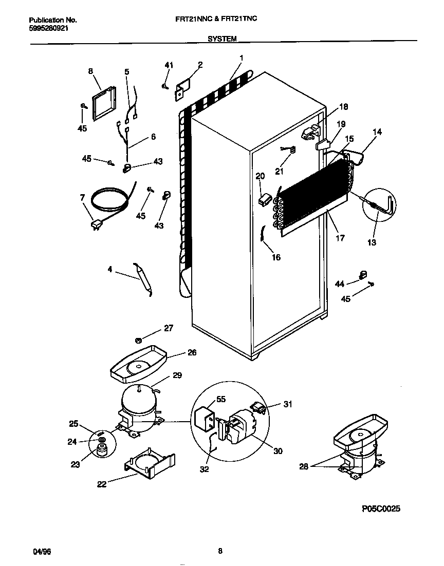 Electrolux 215076402 Heat Exchanger, Suction Line