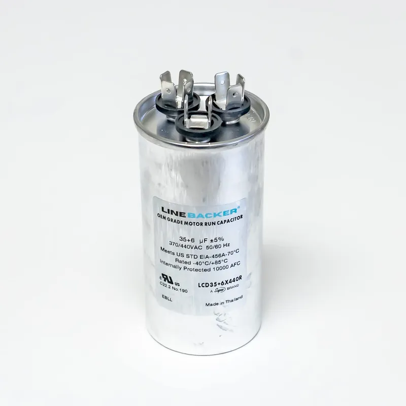 Supco LCD35+6X440R Capacitor Round Dual Run 35 + 6 uf 370/440 Volts for HVAC Motors Compressors