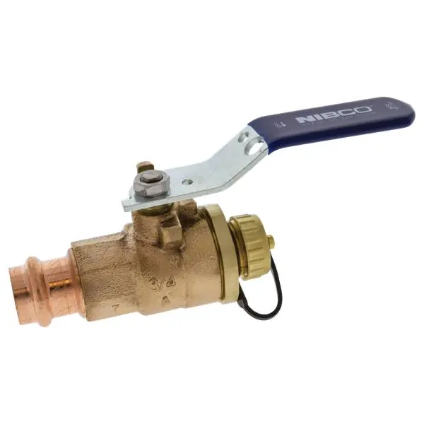 Nibco Press System PC-585-70-66-HC Ball Valve - Bronze, Stainless Steel Trim, Hose Connection