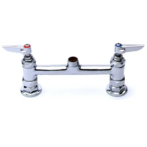 T&S Brass B-0220-CR-LN Mixing Faucet 8 inches Deck Mount Less Nozzle