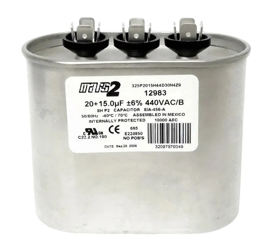 Mars 12983 Dual Oval Run Capacitor 20+15MFD 440V REPLACEMENT 12083