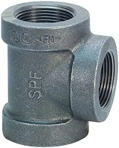Anvil 0800004475 Cast Iron Screwed Tee 1 1/2 inches x 1 1/4 inches x 1 inches