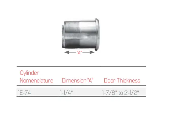 Best Access 1E74-C258-RP3-626 Mortise Cylinder, SFIC Housing, 1-1/4 inches w/ C258 Cam