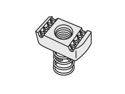 Gregory Industries GN-821 Channel Nut 3/8-16 (Regular Spring)