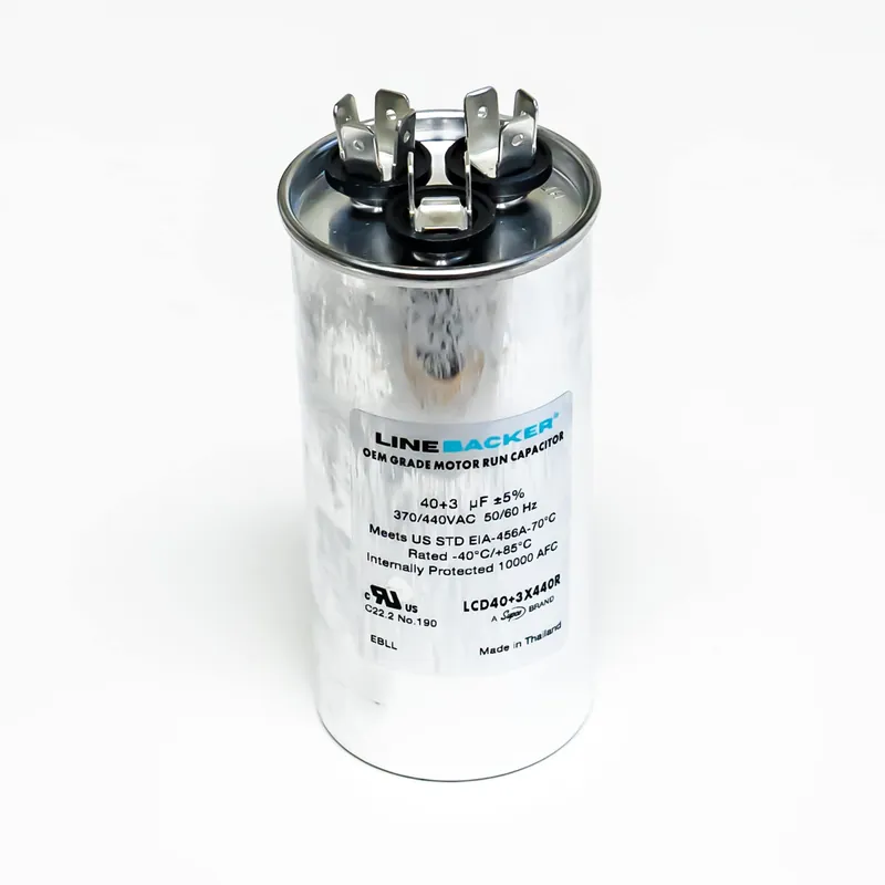 Supco LCD40+3X440R Capacitor Round Dual Run 40 + 3 uf 370/440 Volts