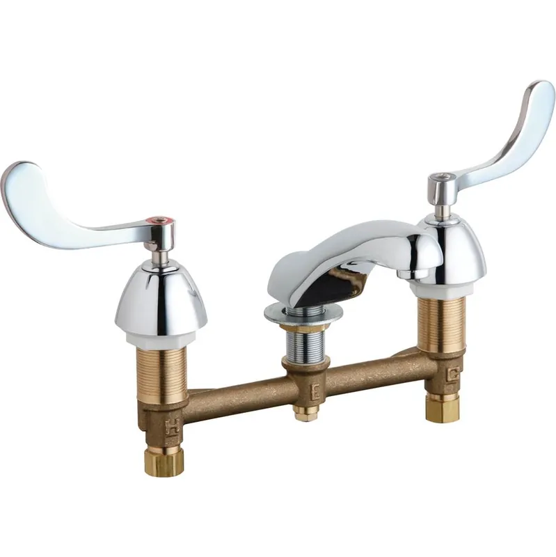 Chicago Faucets 404-E70-317XKABCP Series Deck-mounted Manual Faucet 0.5 GPM