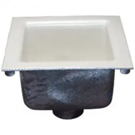 ZURN Z1900-4NL-2 Floor Sink 12 Inches Sq X 6 Inches Ci A.r.e W/ Half Grate