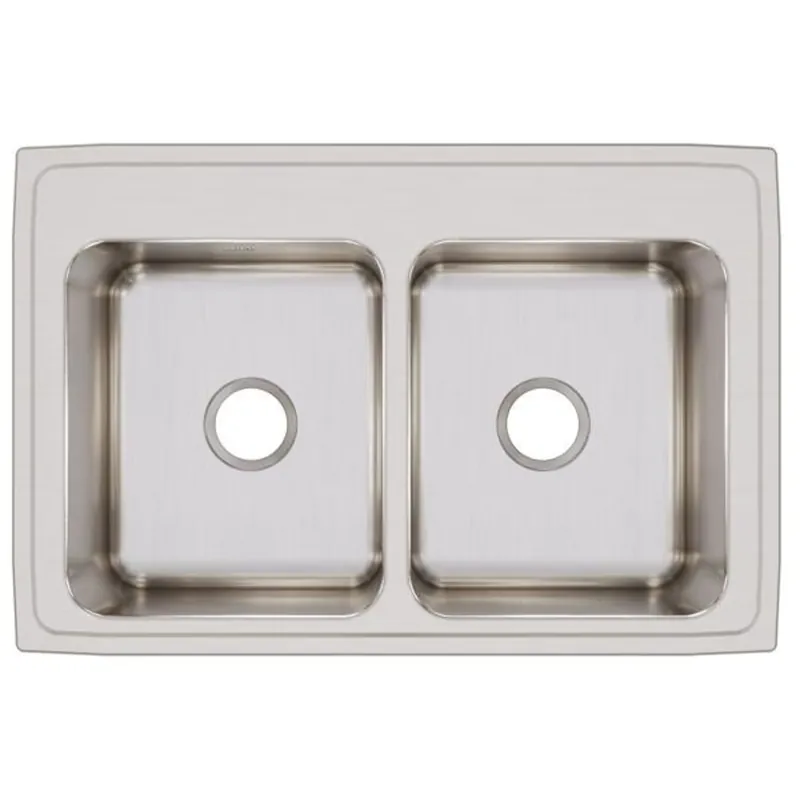Elkay DLR3322120 Lustertone Double Bowl Drop-in Kitchen Sink