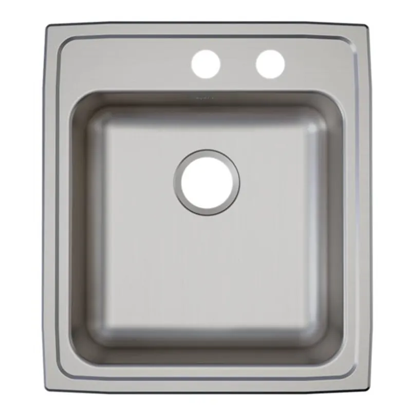 Elkay LRAD202265MR2 Lustertone Classic Stainless Steel Sink 19-1/2 inches x 22 inches x 6-1/2 inches