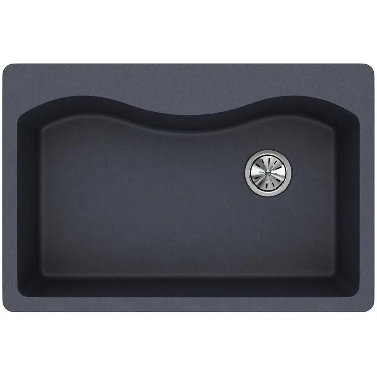 Elkay ELGS3322RGY0 Kitchen Sink Quartz Classic 33 x 22 Inch Single Bowl Dusk Gray Drop-In