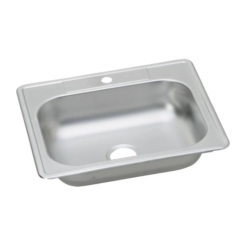 Elkay K125221 Dayton Stainless Steel 25 inches x 22 inches x 6-1/16 inches 1-Hole Single Bowl Drop-in Sink