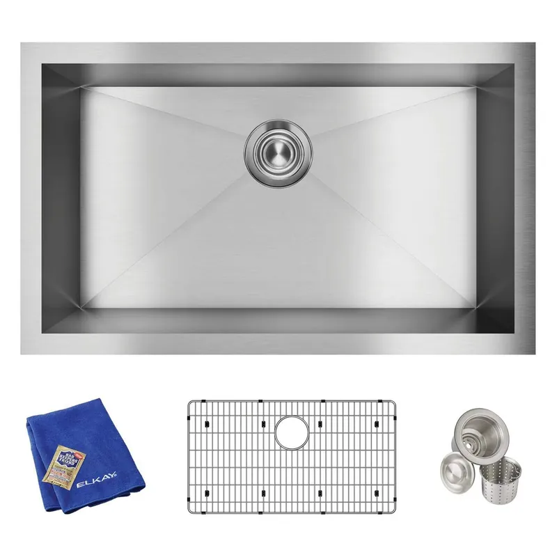 Elkay EFU281610TC Crosstown Single Bowl Undermount Sink Kit