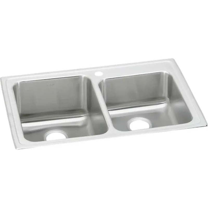 Elkay LGR33221 Sink 33X22 1Hl Dbl Bowl Lgr-3322-1 18Ga Type 304