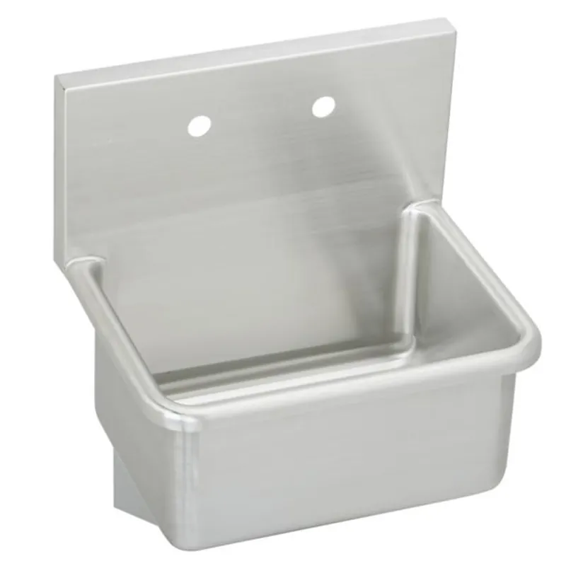 Elkay ESS23192 Service Sink 23 x 18.5 Inch High Splash Back 2 Hole