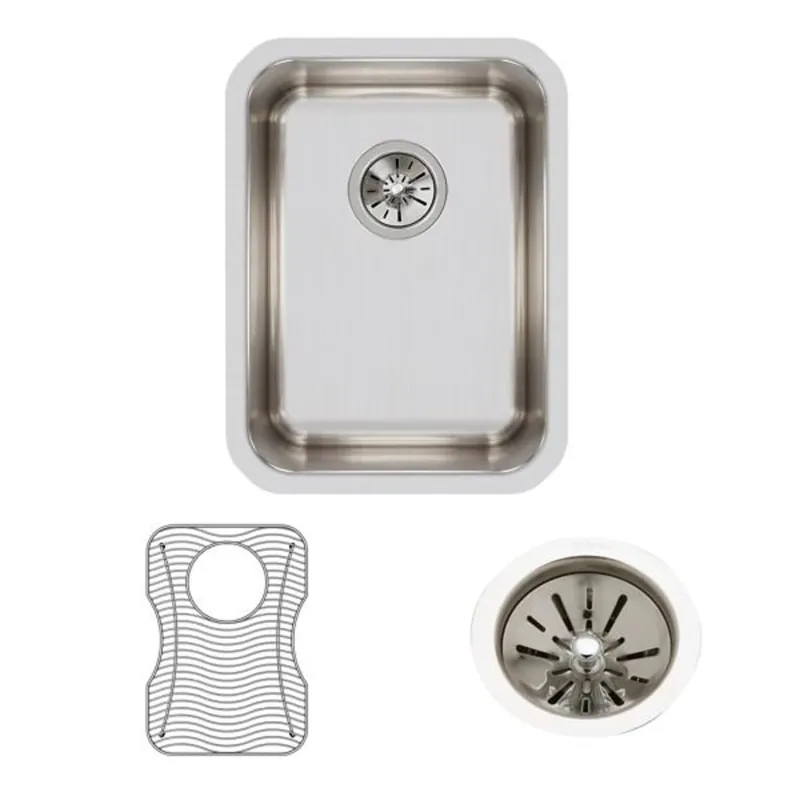 Elkay ELUH1116DBG Lustertone 14 x 18-1/2 in. Undermount Stainless Steel Bar Sink