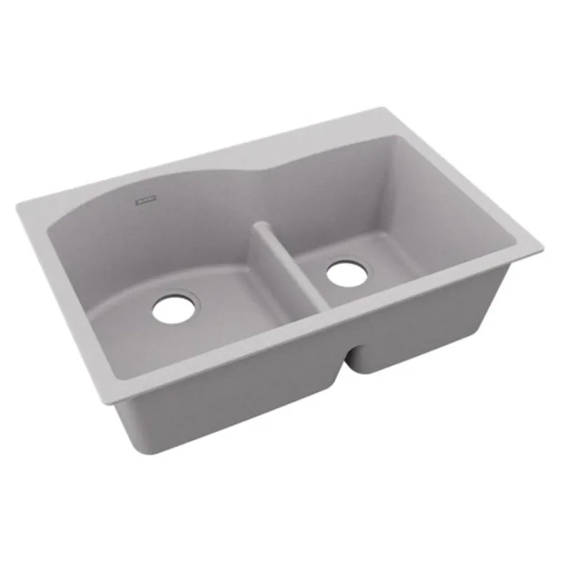 Elkay ELGH3322RGS0 Quartz Classic 33 x 22 in. Double Bowl Drop-in Kitchen Sink