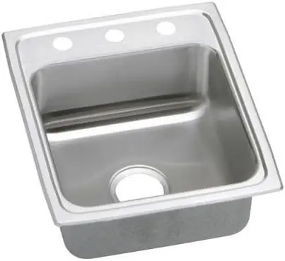Elkay PSRQ1720MR2 Gourmet Drop-In Sink 17 inches x 20 inches 2 Hole Offset