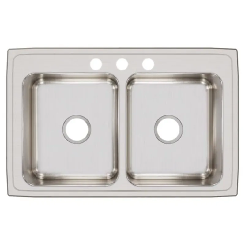 Elkay LRQ33213 Lustertone Classic Stainless Steel Sink 33 inches x 21-1/4 inches x 7-7/8 inches