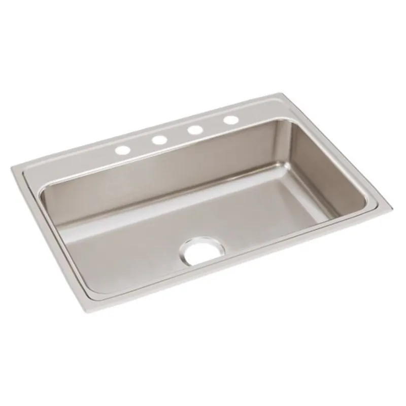 ELKAY LR31224 Lustertone Drop-In Kitchen Sink 31 x 22 in. 4 Hole