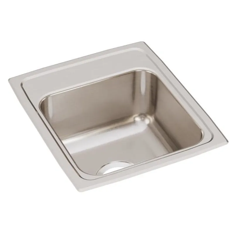 Elkay LR15170 Lustertone Classic Stainless Steel Drop-in Bar Sink 15 x 17-1/2 x 7-5/8