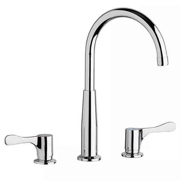 Elkay LK230BH5 8 Inches Centerset Concealed Deck Mount Faucet with Gooseneck Spout and 4 Inches Lever Handles