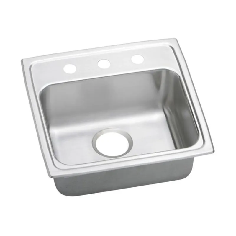 Elkay LRADQ1919601 Lustertone Classic Stainless Steel Sink 19-1/2 inches x 19 inches x 6 inches