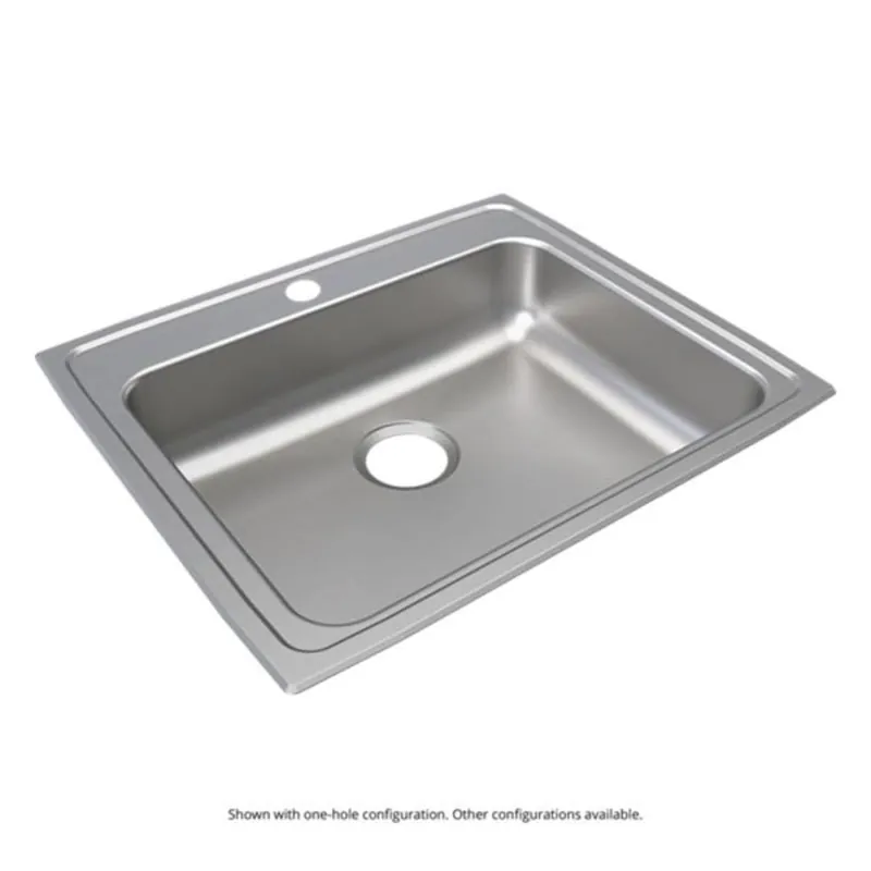 Elkay LRAD2521550 Lustertone Classic Stainless Steel 25 inches x 21-1/4 inches x 5-1/2 inches Single Bowl Drop-in ADA Sink