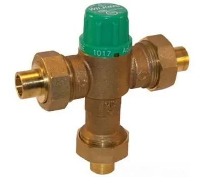 Wilkins 34-ZW1017XLCPVC Aqua-Gard 3/4 in. CPVC Cast Bronze Tempering Mixing Valve Low Lead