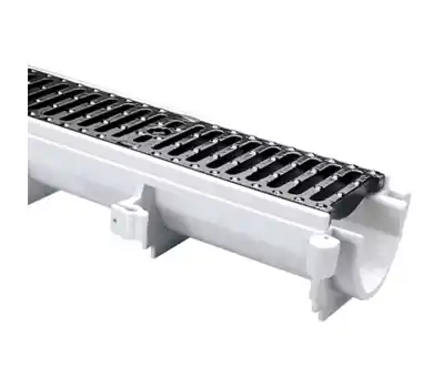 ZURN Z886-DGC-2E1-1U4 Perma-Trench 6-1/4 in. x 10 ft. High Density Polyethylene Pre-Sloped Linear Trench Drain System