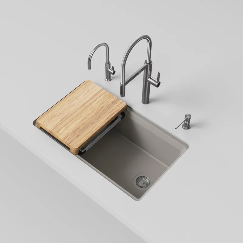 BLANCO 443315 Inteos 33 inches Single Bowl Reversible Undermount Workstation Kitchen Sink