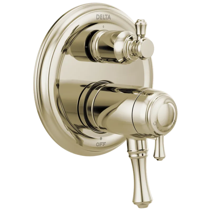 Delta Faucet T27T897 Traditional 2-Handle TempAssure 17T Series Valve Trim with 3-Setting Integrated Diverter