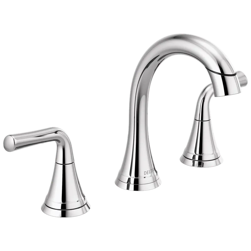 Delta Faucet 3533LF-BLPDMPU Kayra Two Handle Widespread Pull-Down Bathroom Faucet 1.2 GPM