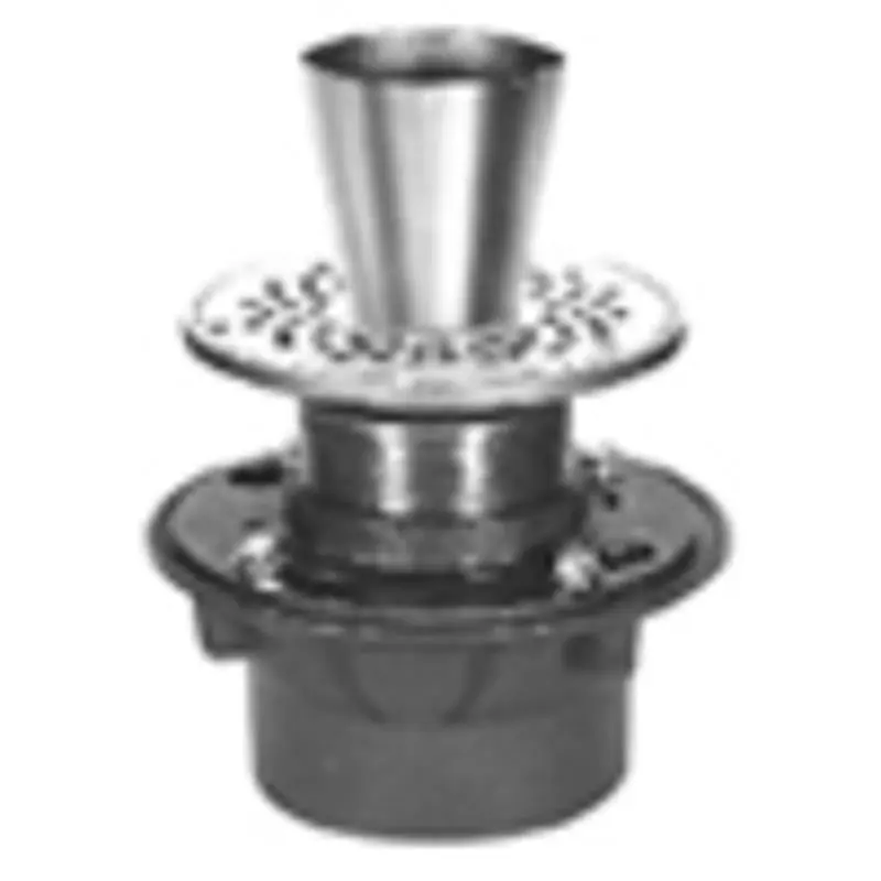 ZURN ZN415-3NL-7E CI Floor Drain w/ 7In Rd Adj Polished Nickel S