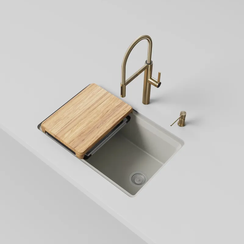 BLANCO 443310 Inteos Silgranit 30 Inches Single Bowl Reversible Undermount Workstation Kitchen Sink