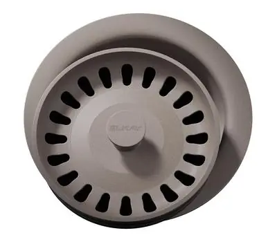 Elkay LKQD35SM 4-1/2 in. Silvermist Polymer Disposer Flange with Removable Basket Strainer and Rubber Stopper