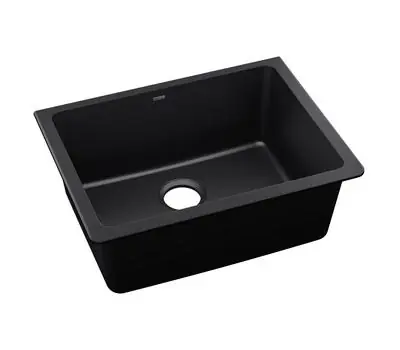 ELKAY ELXU2522CA0 Caviar Umnt Sink 24-5/8 x 18-1/2 x 9-1/2 in Rectangle